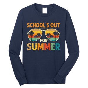 Retro Schools Out For Summer Last Day Of School Teacher Boy Long Sleeve Shirt