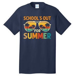 Retro Schools Out For Summer Last Day Of School Teacher Boy Tall T-Shirt