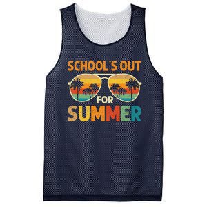 Retro Schools Out For Summer Last Day Of School Teacher Boy Mesh Reversible Basketball Jersey Tank