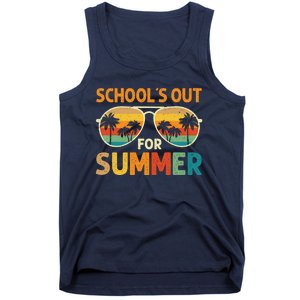 Retro Schools Out For Summer Last Day Of School Teacher Boy Tank Top