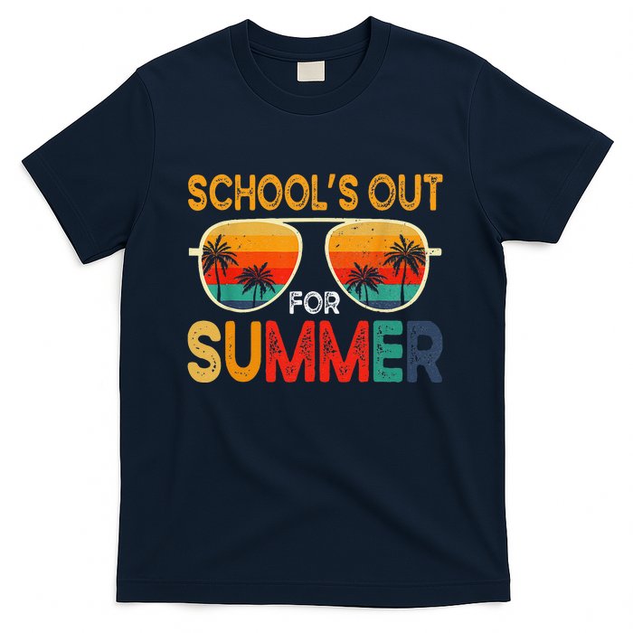 Retro Schools Out For Summer Last Day Of School Teacher Boy T-Shirt