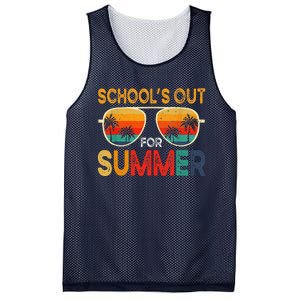 Retro Schools Out For Summer Last Day Of School Teacher Boy Mesh Reversible Basketball Jersey Tank