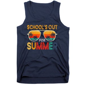 Retro Schools Out For Summer Last Day Of School Teacher Boy Tank Top