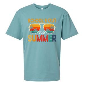 Retro Schools Out For Summer Last Day Of School Teacher Boy Sueded Cloud Jersey T-Shirt