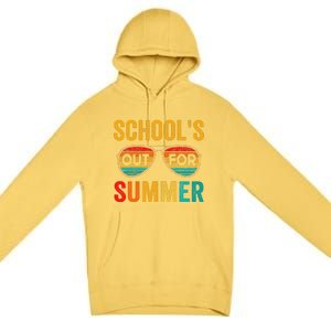 Retro Schools Out For Summer Last Day Of School Teacher Boy Premium Pullover Hoodie