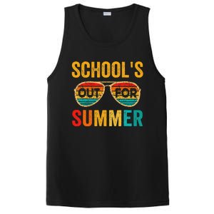 Retro Schools Out For Summer Last Day Of School Teacher Boy PosiCharge Competitor Tank