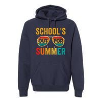 Retro Schools Out For Summer Last Day Of School Teacher Boy Premium Hoodie