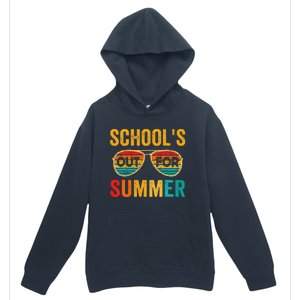 Retro Schools Out For Summer Last Day Of School Teacher Boy Urban Pullover Hoodie