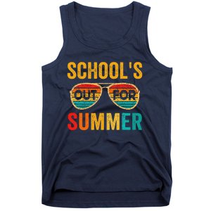 Retro Schools Out For Summer Last Day Of School Teacher Boy Tank Top