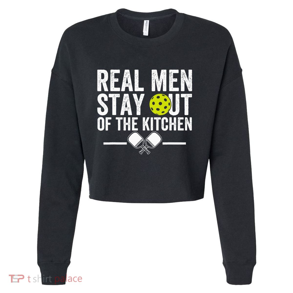 Real Stay Out Of The Kitchen Cropped Pullover Crew