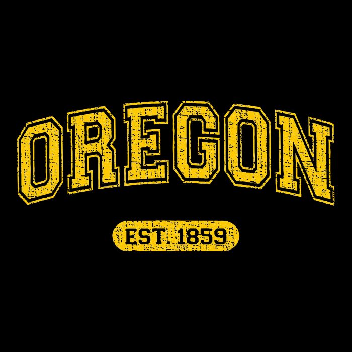 Retro Schoolstyle Oregon 1859 Distressed Flexfit Unipanel Trucker Cap