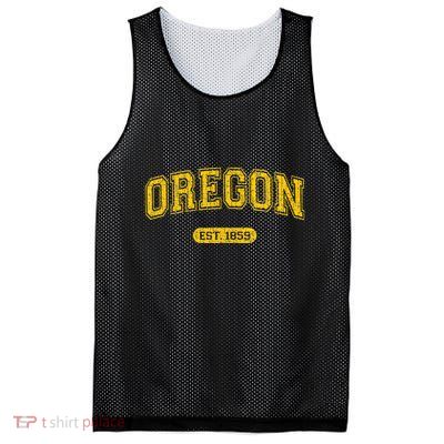 Retro Schoolstyle Oregon 1859 Distressed Mesh Reversible Basketball Jersey Tank