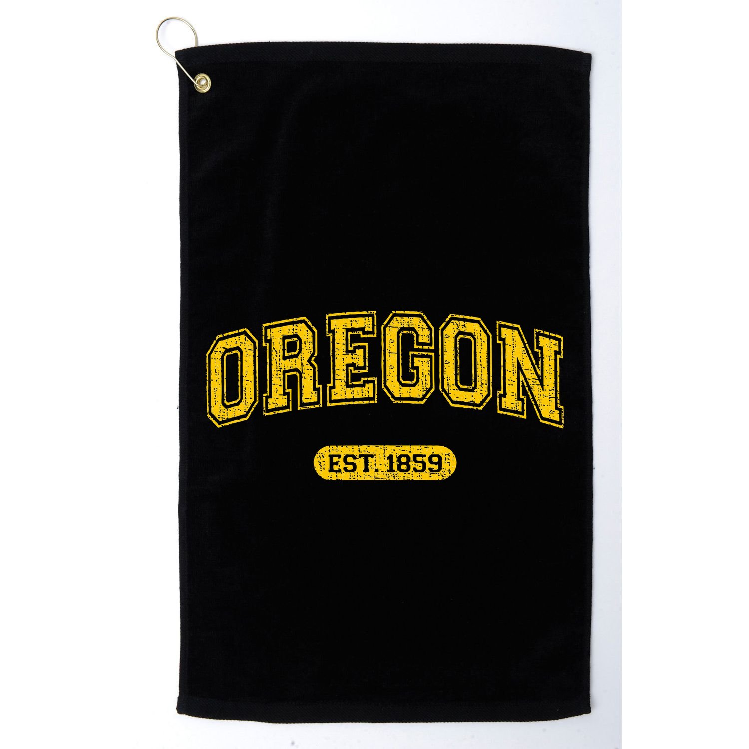 Retro Schoolstyle Oregon 1859 Distressed Golf Towel