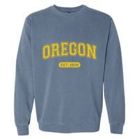Retro Schoolstyle Oregon 1859 Distressed Garment-Dyed Sweatshirt