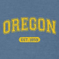 Retro Schoolstyle Oregon 1859 Distressed Garment-Dyed Sweatshirt