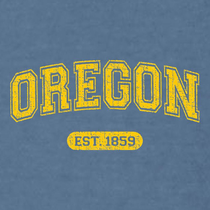Retro Schoolstyle Oregon 1859 Distressed Garment-Dyed Sweatshirt