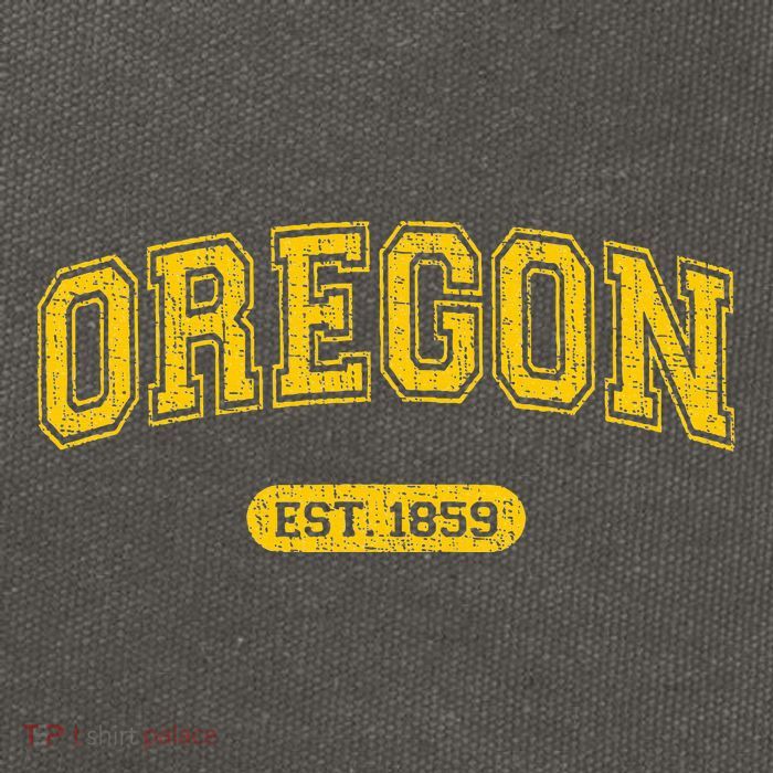 Retro Schoolstyle Oregon 1859 Distressed Cotton Canvas Backpack