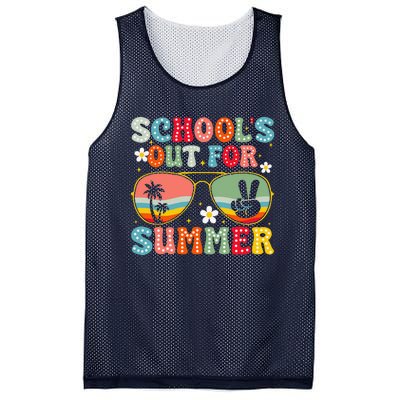 Retro Schools Out For Summer Last Day Of School Teacher Mesh Reversible Basketball Jersey Tank