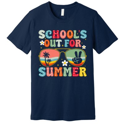 Retro Schools Out For Summer Last Day Of School Teacher Premium T-Shirt