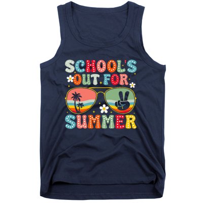 Retro Schools Out For Summer Last Day Of School Teacher Tank Top