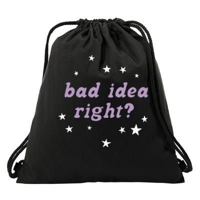 Retro Star Olivia Bad Idea Right Drawstring Bag