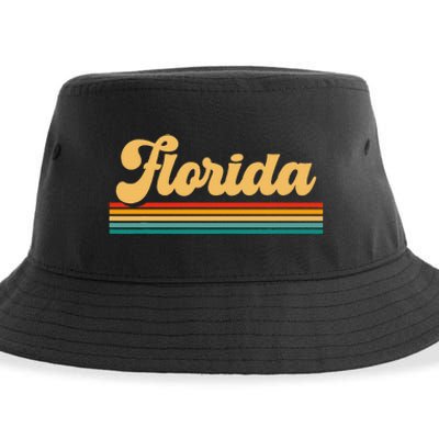 Retro State Of Florida Sustainable Bucket Hat