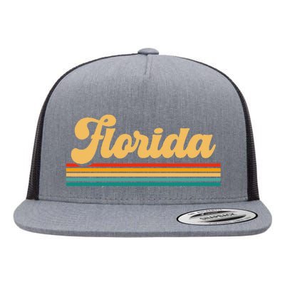 Retro State Of Florida Flat Bill Trucker Hat