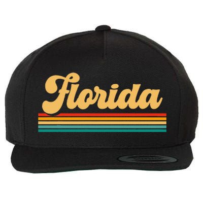 Retro State Of Florida Wool Snapback Cap