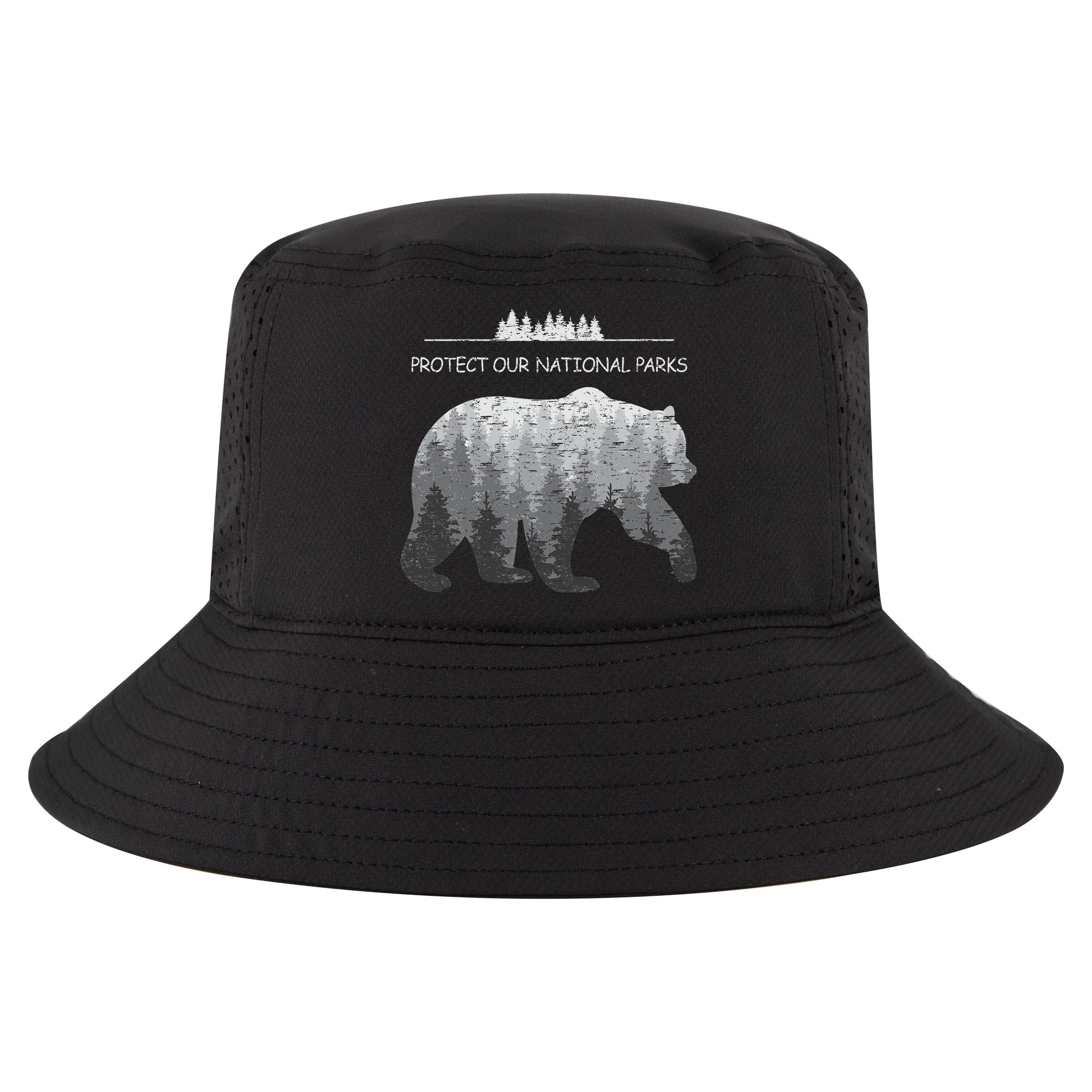 Resist Save Our Parks Alt Us National Parks Bear Nature Cool Comfort Performance Bucket Hat