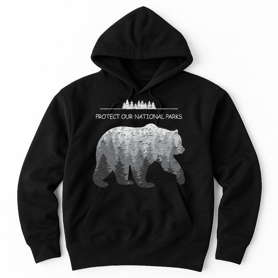 Resist Save Our Parks Alt Us National Parks Bear Nature Hoodie