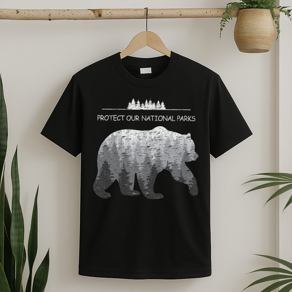 Resist Save Our Parks Alt Us National Parks Bear Nature T-Shirt