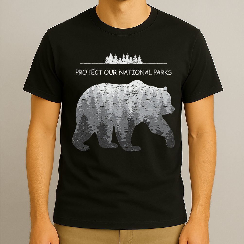 Resist Save Our Parks Alt Us National Parks Bear Nature T-Shirt