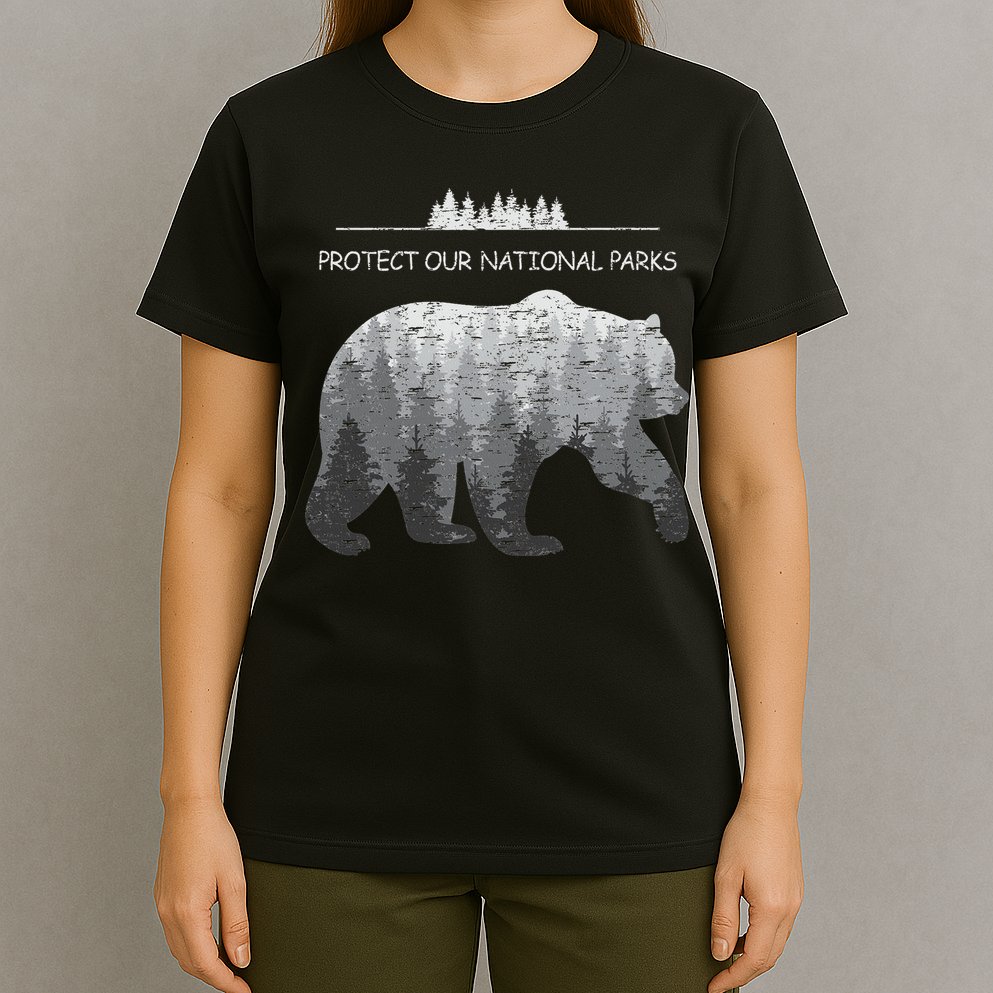 Resist Save Our Parks Alt Us National Parks Bear Nature T-Shirt