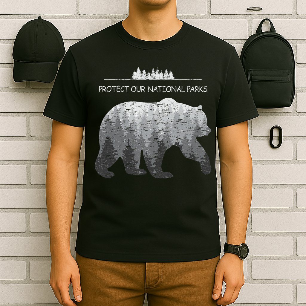 Resist Save Our Parks Alt Us National Parks Bear Nature T-Shirt