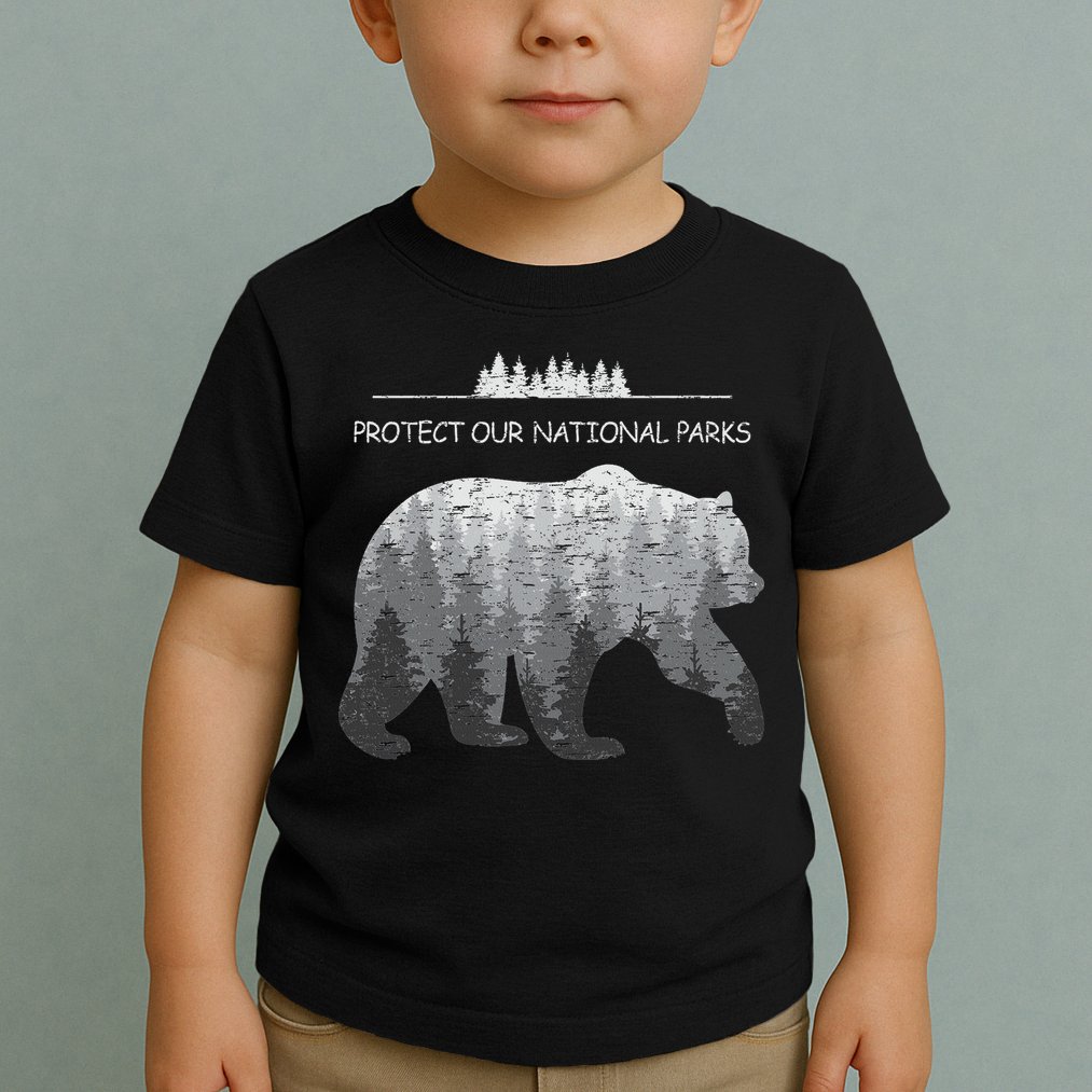 Resist Save Our Parks Alt Us National Parks Bear Nature Toddler T-Shirt