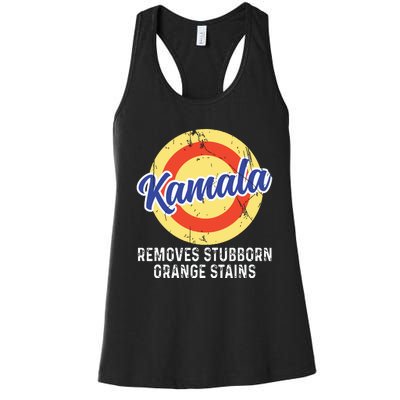 Removes Stubborn Orange Stains Funny Kamala 2024 Election Women's Racerback Tank