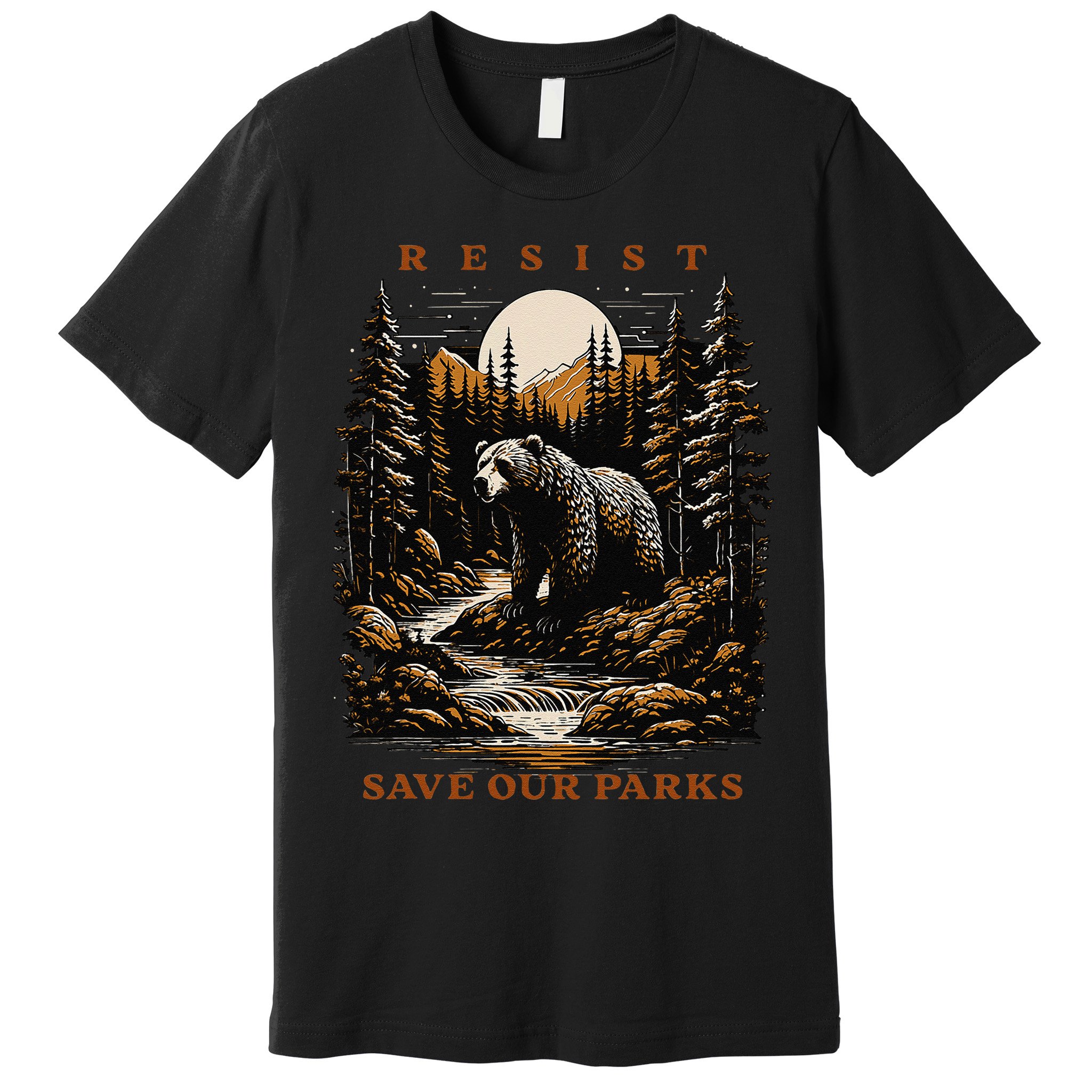 Resist Save Our Parks US National Parks Bear Nature Premium T-Shirt
