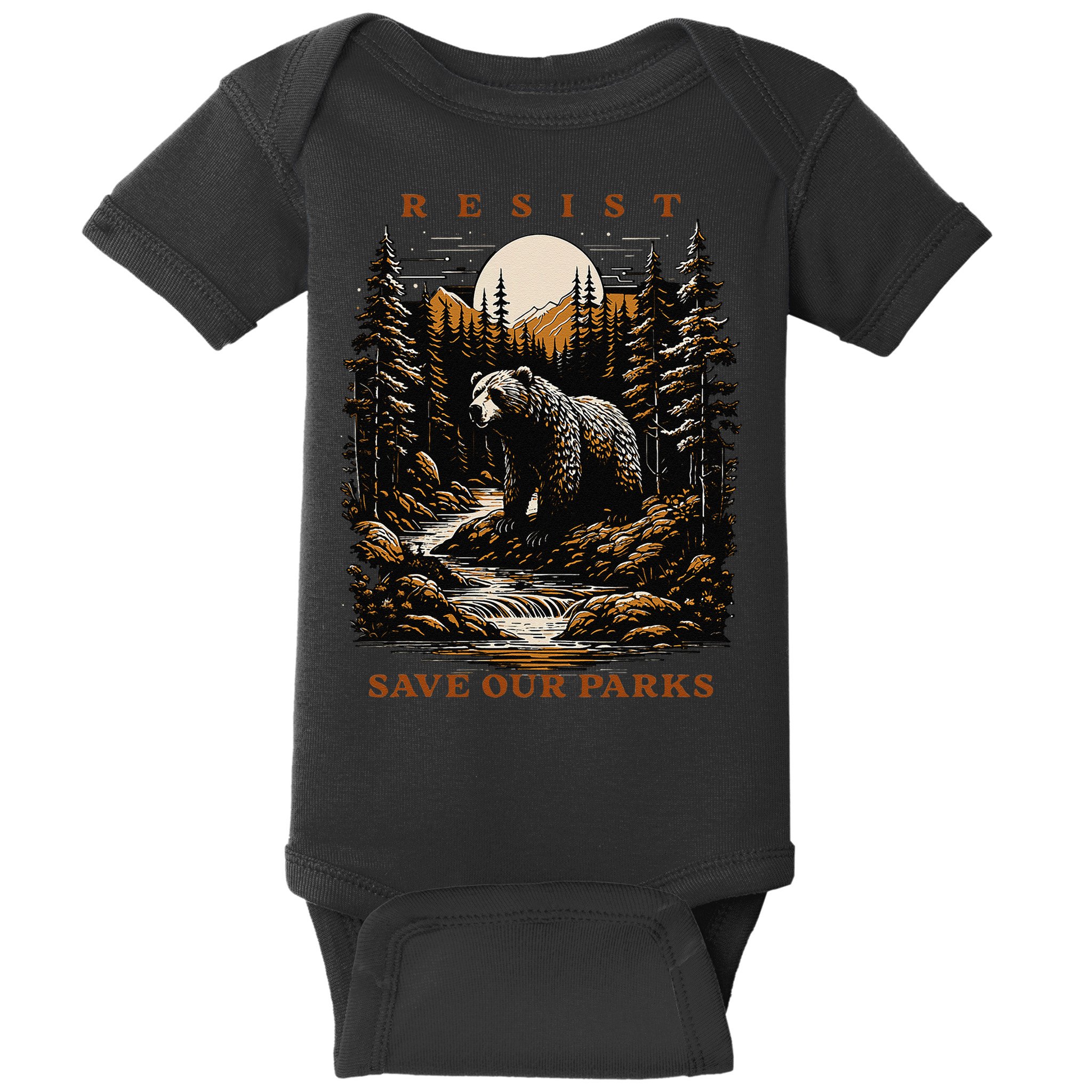 Resist Save Our Parks US National Parks Bear Nature Baby Bodysuit
