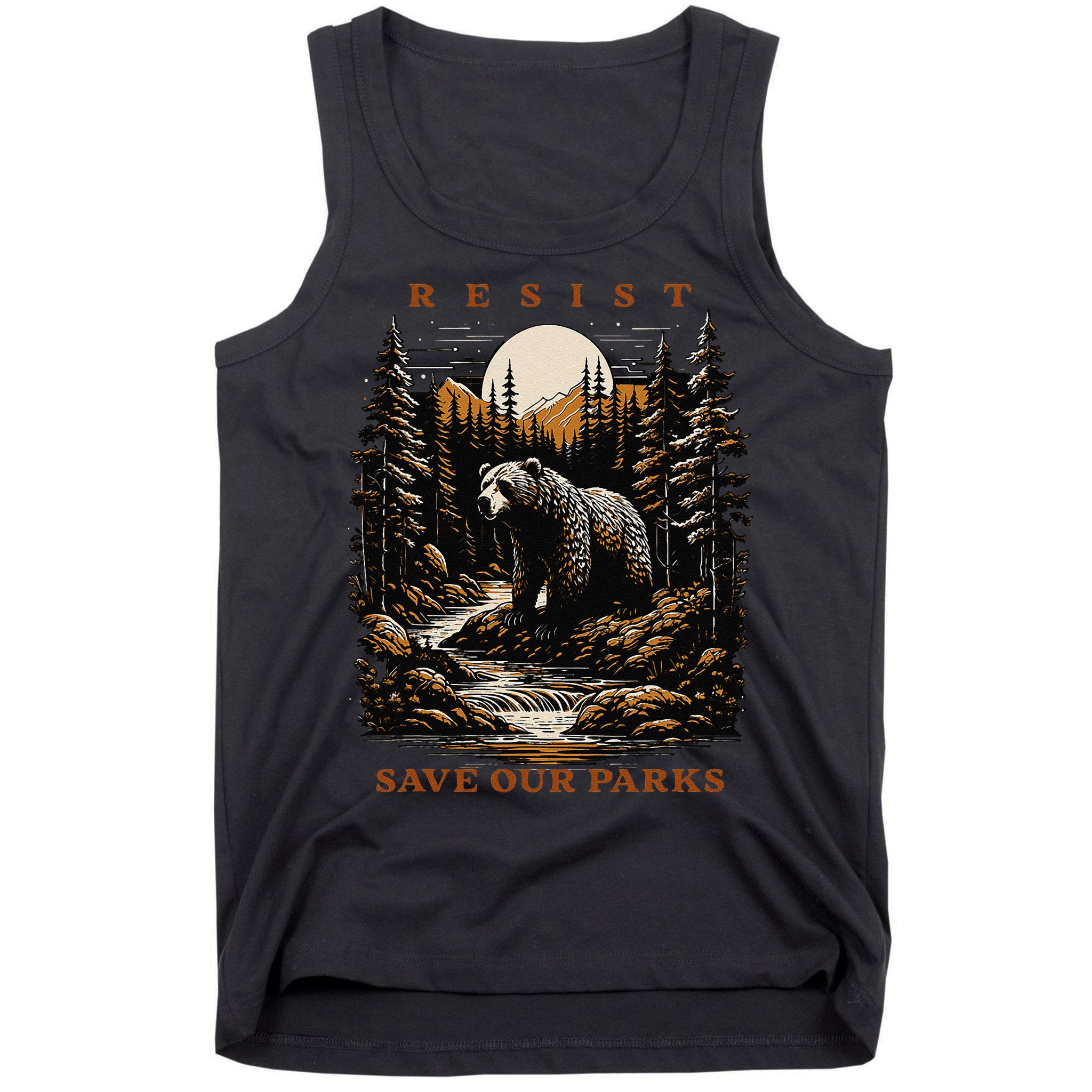 Resist Save Our Parks US National Parks Bear Nature Tank Top