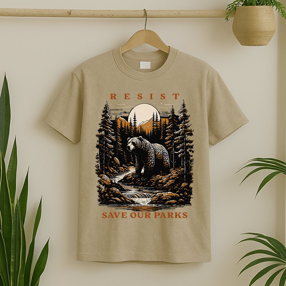 Resist Save Our Parks US National Parks Bear Nature T-Shirt