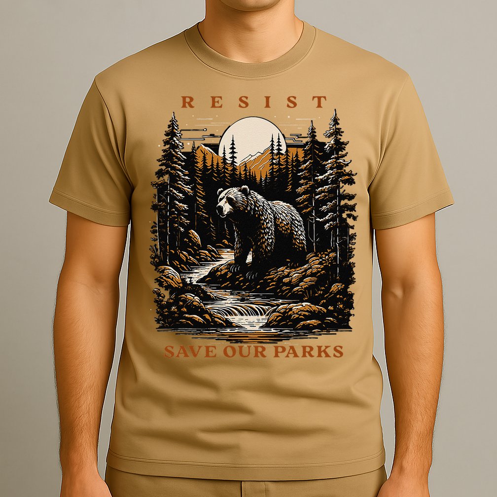Resist Save Our Parks US National Parks Bear Nature T-Shirt