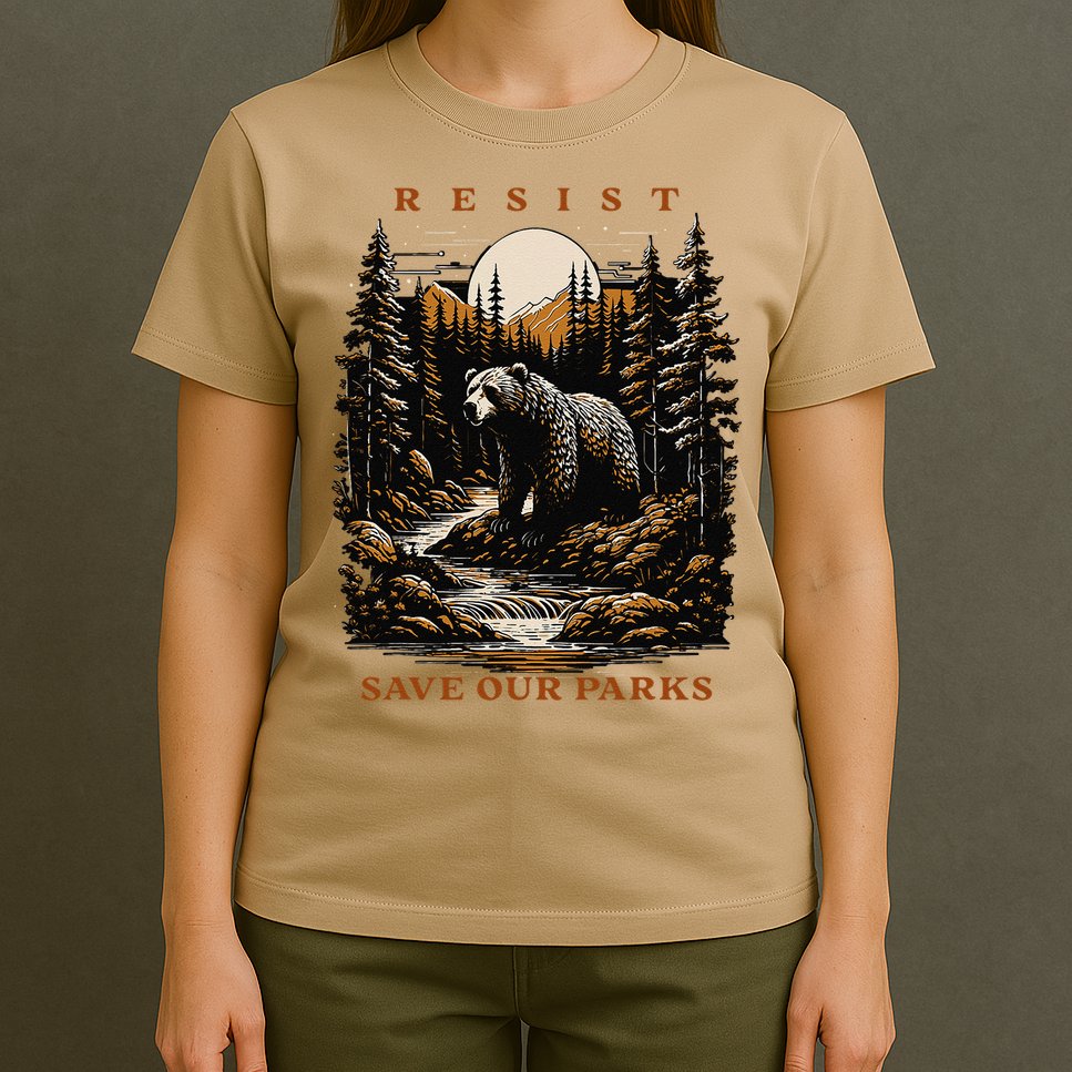 Resist Save Our Parks US National Parks Bear Nature T-Shirt