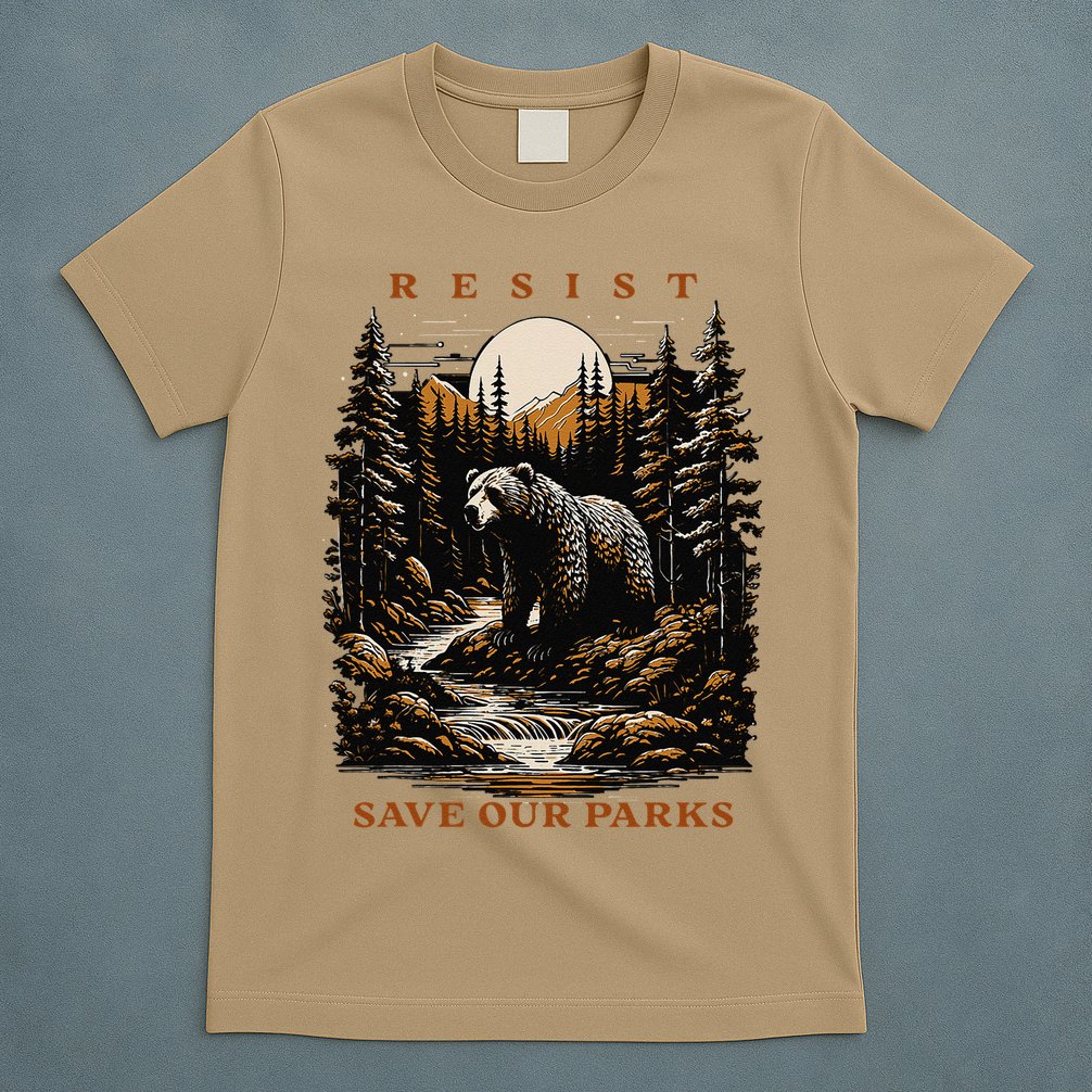 Resist Save Our Parks US National Parks Bear Nature T-Shirt