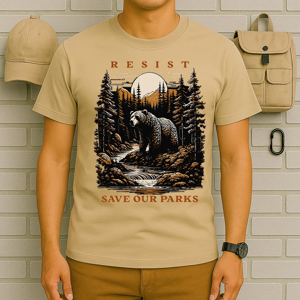 Resist Save Our Parks US National Parks Bear Nature T-Shirt