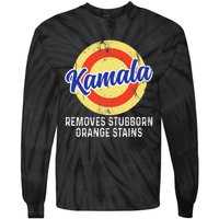 Removes Stubborn Orange Stains Funny Kamala 2024 Election Tie-Dye Long Sleeve Shirt