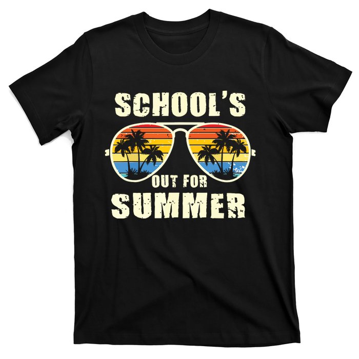 Retro Schools Out For Summer Last Day Of School Teacher Boy T-Shirt