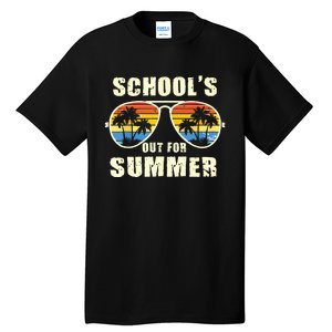 Retro Schools Out For Summer Last Day Of School Teacher Boy Tall T-Shirt