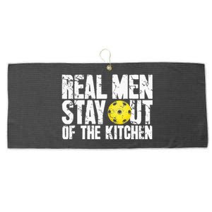 Real Stay Out Of The Kitchen Funny Pickleball Large Microfiber Waffle Golf Towel