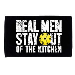 Real Stay Out Of The Kitchen Funny Pickleball Microfiber Hand Towel