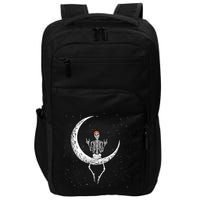 Rocker Skeleton On Moon Hand Rock On Costume Funny Halloween Gift Impact Tech Backpack